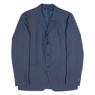DICK Mens Blazer Jacket Blue 90s Striped L