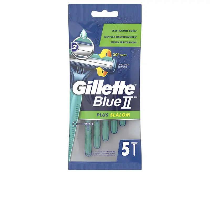 Gillette Blue Ii Plus Slalom Disposable Razor Blade 5 U