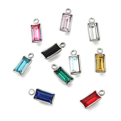 304 Stainless Steel Rhinestone Pendants