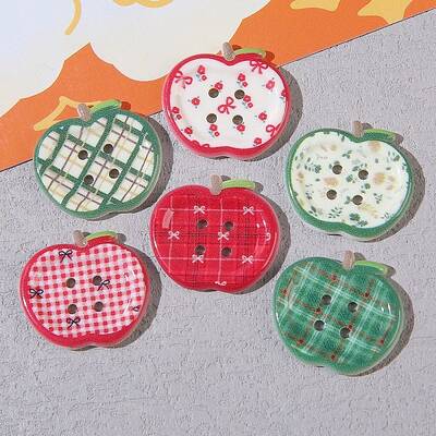 4-Hole Apple Plastic Buttons