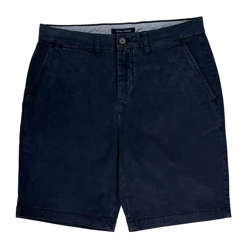 Tommy Hilfiger Chino Shorts - 31W 9L Navy Cotton Blend