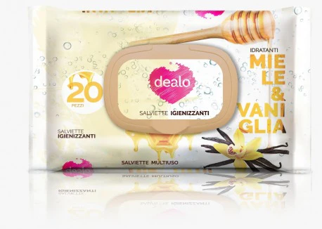 Dealo Baby Sanitizing Wipes Honey And Vanilla Pcs.20