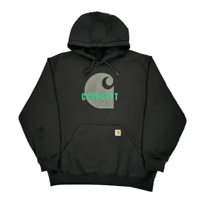 Loose Fit Carhartt Graphic Hoodie - XL Black Cotton Blend