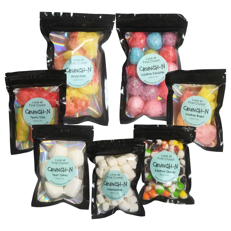 Crunch-N 7PCS Freeze Dried Candy Sample Pouch Snack