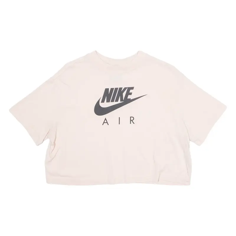 NIKE Air Cropped Womens T-Shirt Pink Crew Neck S