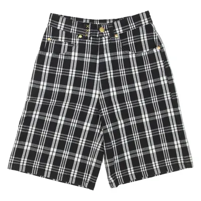 DISMERO Womens Casual Shorts Black Check XS W26