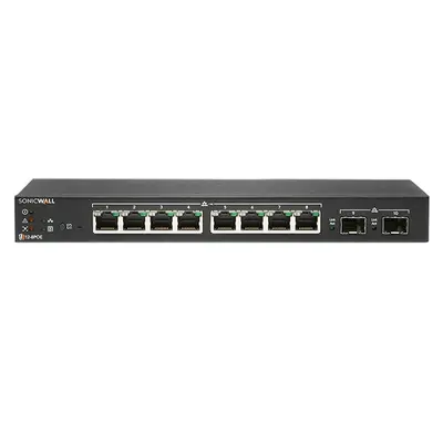 SonicWall 02-SSC-2463 | SWS12-8POE 8x GbE PoE with 2x GbE SFP Ports Desktop Managed Switch