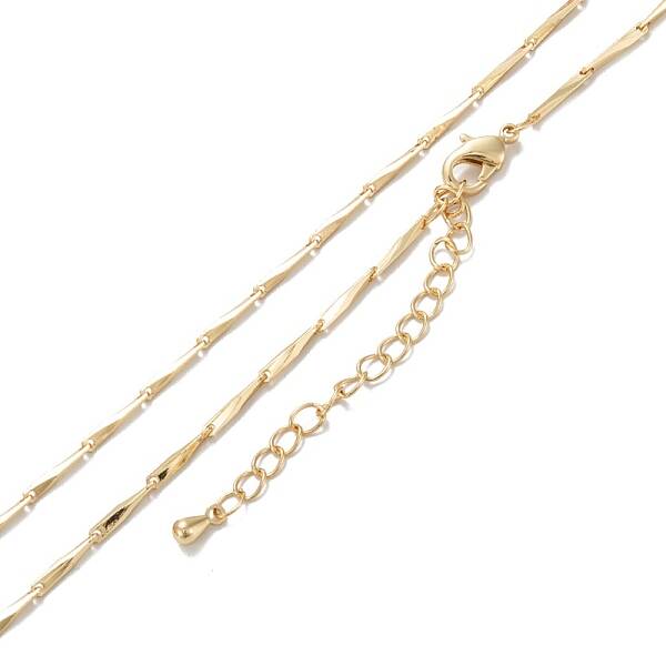 Brass Bar Link Chain Necklaces