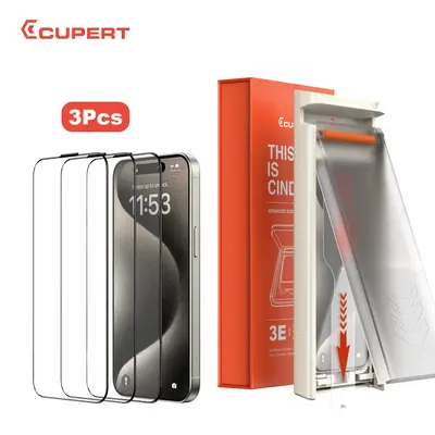 CUPERT Screen Protector [3PCS] HD/Anti-spy/Privacy Screen Protective Film,  Shockproof Phone Protection Accessories for...