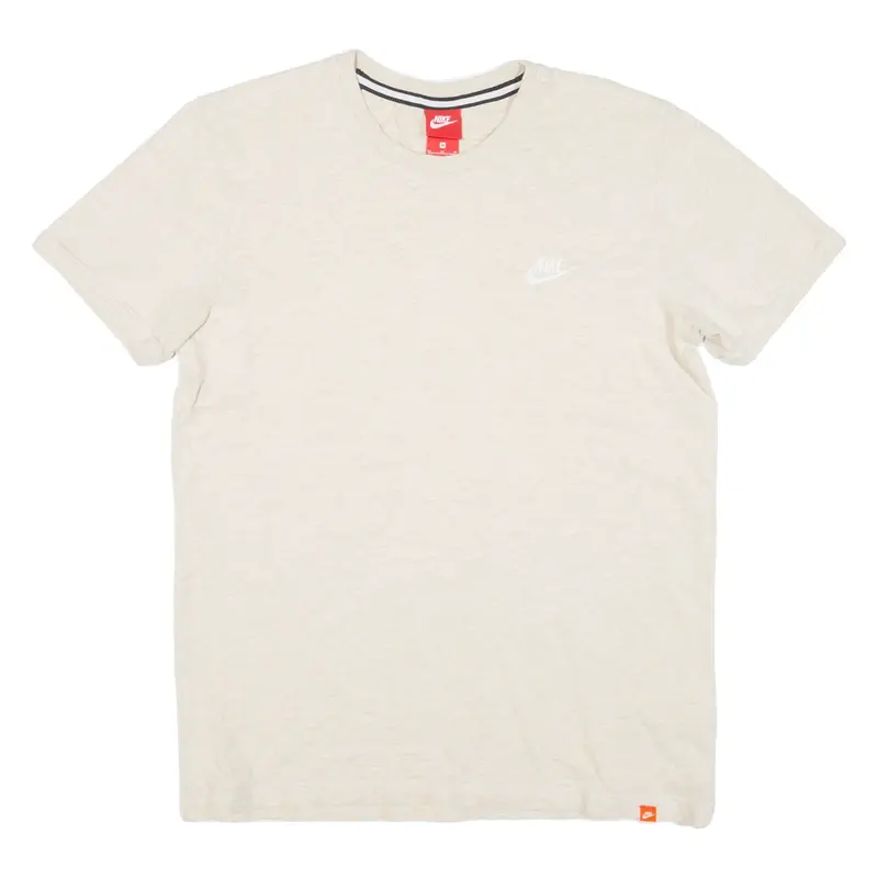 NIKE Mens T-Shirt Beige Crew Neck M
