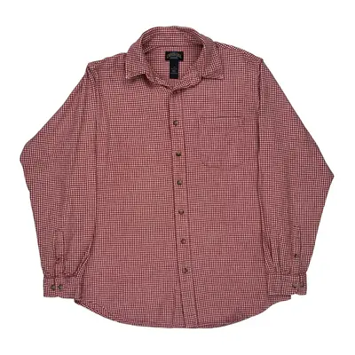 Tall Cambridge Checked Shirt - Large Red Cotton