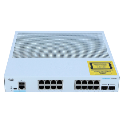 Cisco CBS250-16T-2G-NA | Business 250 CBS250-16P-2G 16 x Ports PoE+ 10/100/1000Base-T + 2 SFP Ports Layer 2 Managed Rack-moun...