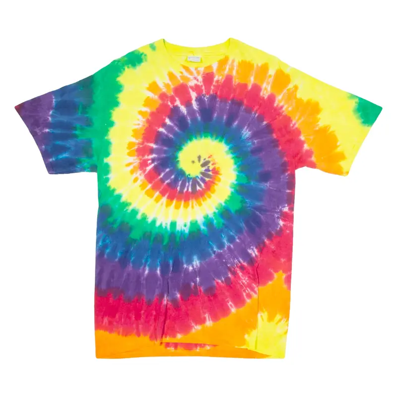 PORT & COMPANY Mens Tie Dye T-Shirt Blue Crew Neck M