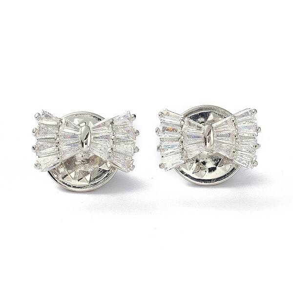 Sparkling Bowknot Brooch Pin
