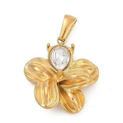 304 Stainless Steel Rhinestone Pendants
