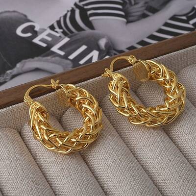 Brass Hoop Earring for Women