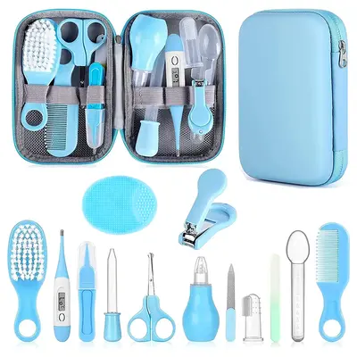 Baby Grooming Kit, Infant Safety Care Set with Hair Brush Comb Nail Clipper Nasal Aspirator,Baby Essentials Kit for Newborn G...