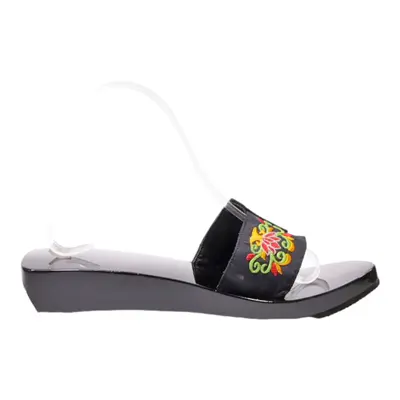 Slider Sandals Black Synthetic Womens UK 5