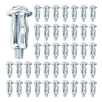 80 PCS Expansion Screw Petal Nut, M4-20, M4-25, M5-25, M6-25 Petal Shape Metal Nut, Jack Nuts with Screws for Installation Li...