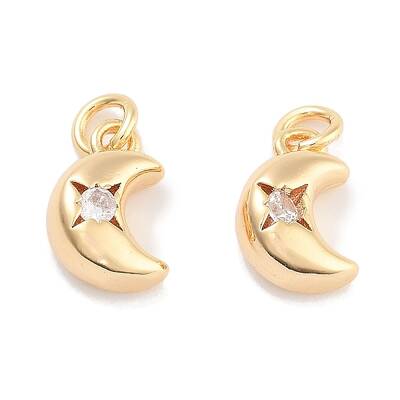 Brass Micro Pave Cubic Zirconia Pendants