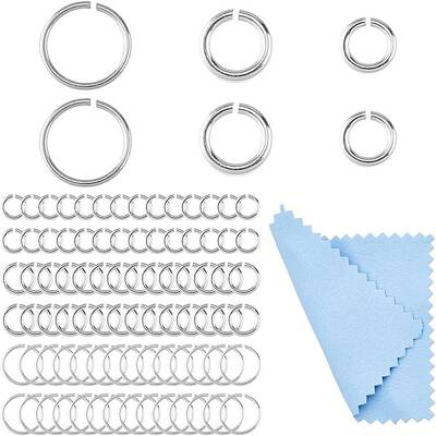 90Pcs 3 Styles 925 Sterling Silver Open Jump Rings