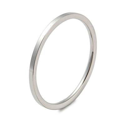 Non-Tarnish 304 Stainless Steel Simple Plain Band Finger Ring for Women Men