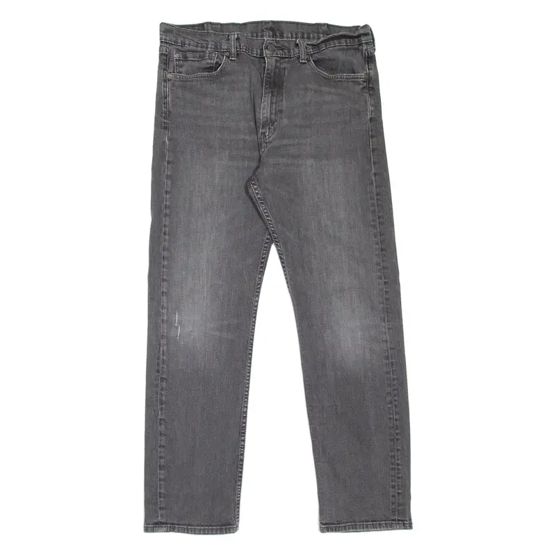 LEVI'S 505 Jeans Mens Grey Regular Straight Stone Wash W38 L32
