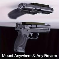 HUAPUDA 1-Piece Pistol Car Holder, Pistol Magnetic Holder Mount Holster, Magnetic Holster, Rubber Coated Car Holster, Great f...