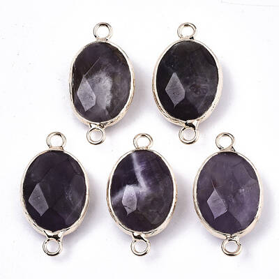 Natural Amethyst Links Connectors