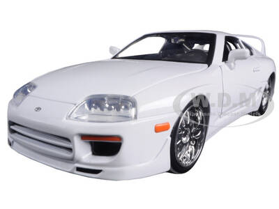 Brian's Toyota Supra White Fast & Furious Movie 1/24 Diecast Model Car by Jada
