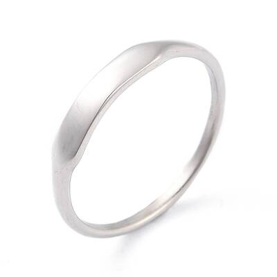 Non-Tarnish 304 Stainless Steel Plain Band Finger Ring for Women
