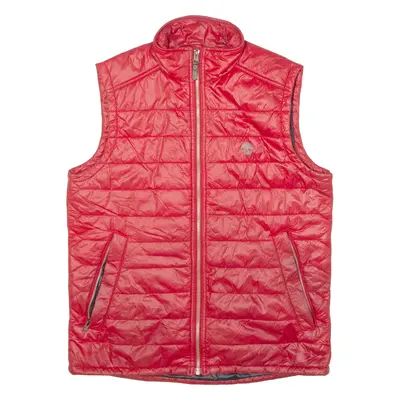 TIMBERLAND Mens Quilted Gilet Red Nylon M