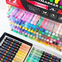 Soft Head Painting Graffiti Stacking Color Pen, 1 Set Liquid Acrylic Drawing Markers, Coloring Markers, Christmas Gift Ideas...