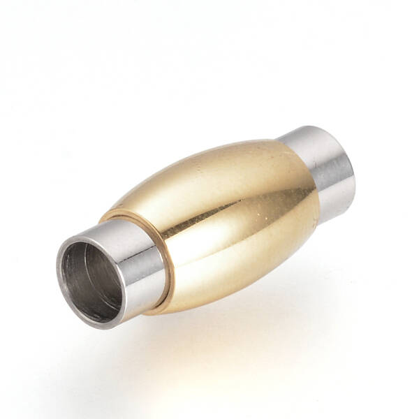 304 Stainless Steel Magnetic Clasps with Glue-in Ends