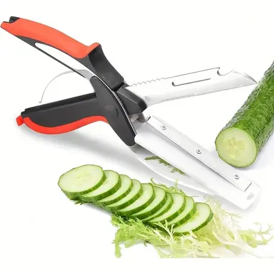 Vegetable Scissors, Kitchen Food Cutter, Meat Scissors, Quick Vegetable Slicer, Kitchen Chopping Scissors for Home Use