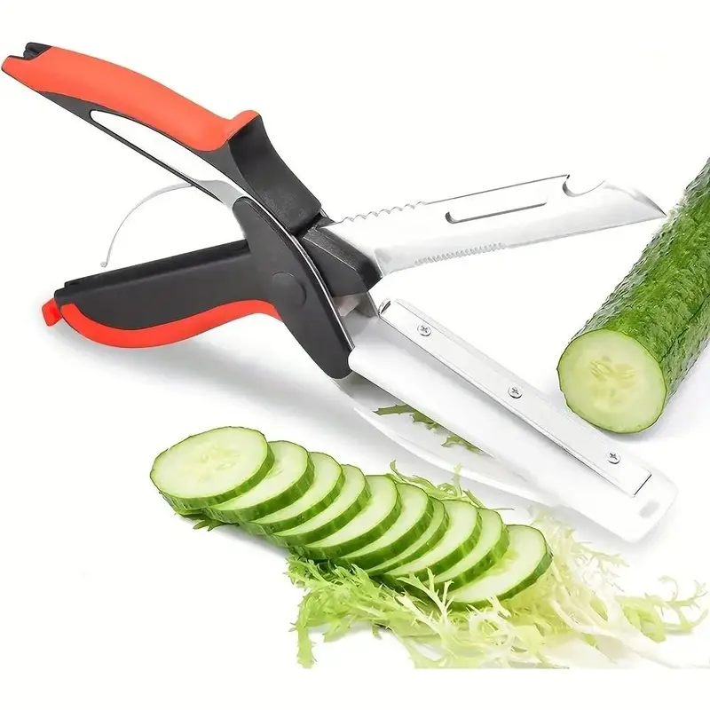 Vegetable Scissors, Kitchen Food Cutter, Meat Scissors, Quick Vegetable Slicer, Kitchen Chopping Scissors for Home Use