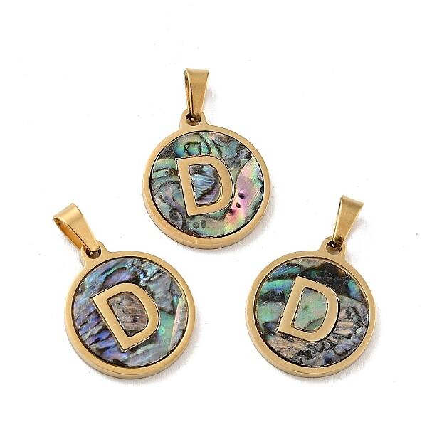 PVD Vacuum Plating 304 Stainless Steel with Paua Shell Pendants