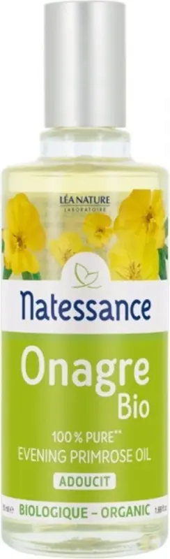 Natessance Evening Primrose Oil Organic Pure Oil Softens 50ml