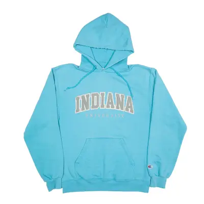 CHAMPION Indiana University Hoodie Blue Pullover Mens M