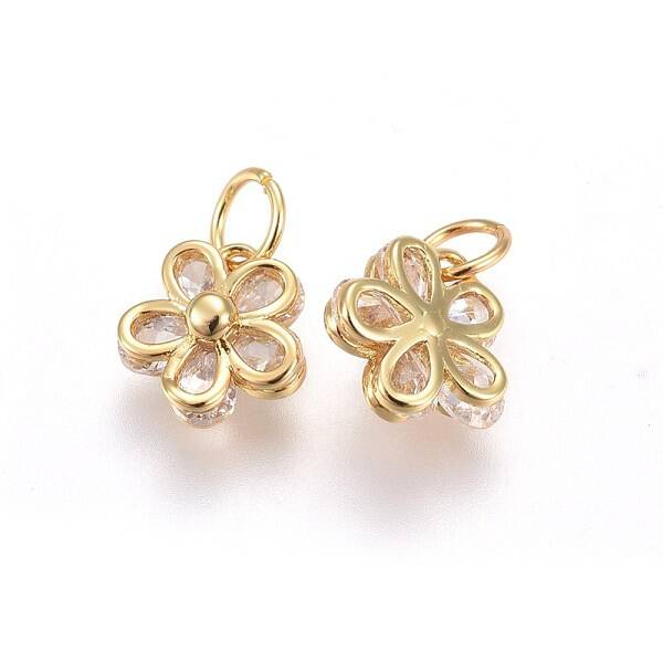 Brass Cubic Zirconia Charms