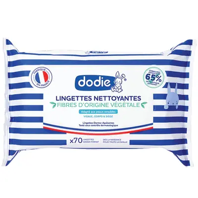 Dodie Dermo-Soothing Cleansing Wipes for Face, Body and Butt x60 pieces