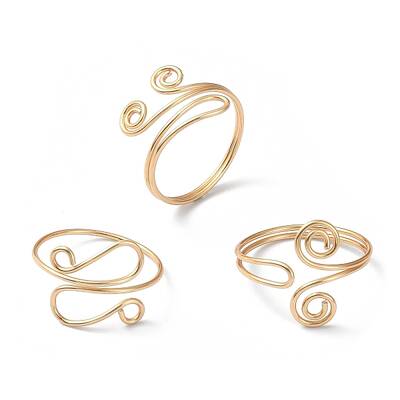 3Pcs 3 Style Vortex Cuff Rings Set
