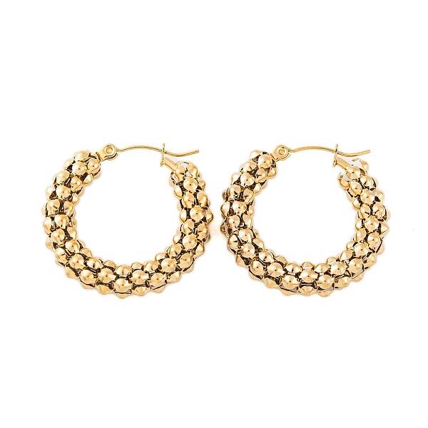 Ion Plating(IP) 304 Stainless Steel Hoop Earrings for Women
