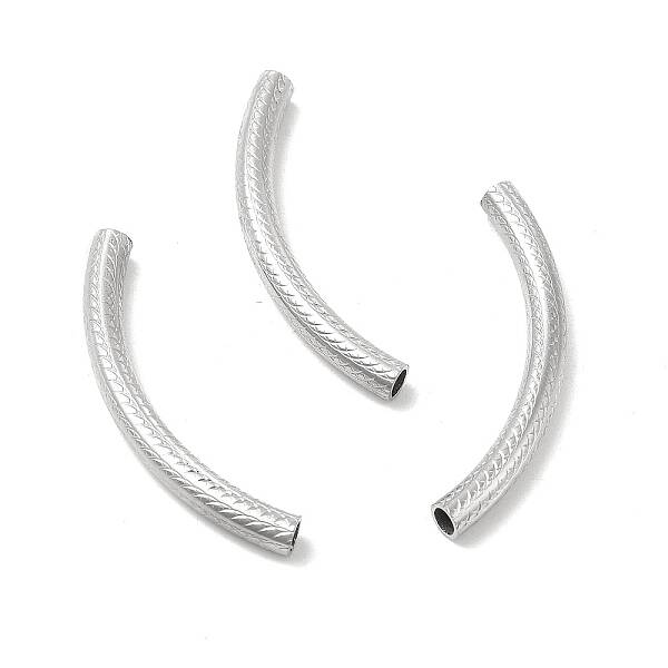 Non-Tarnish Textured 304 Stainless Steel Tube Beads