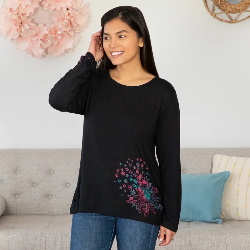 Pawsitive Energy Long Sleeve Top - 3X
