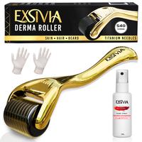 Derma Roller for Face, Beard, and Hair, Titanium Needles - Ideal for Personal Skincare and Hair Care, Suitable for Men and Wo...