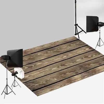 Rustic Wood Board Pattern Photography Floor Backdrop