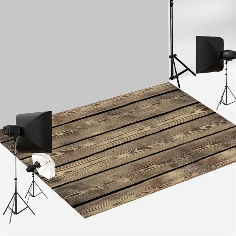 Rustic Wood Board Pattern Photography Floor Backdrop