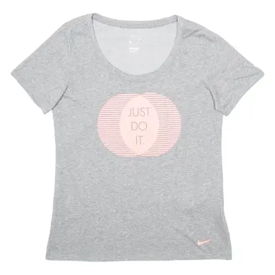 NIKE Womens T-Shirt Grey S