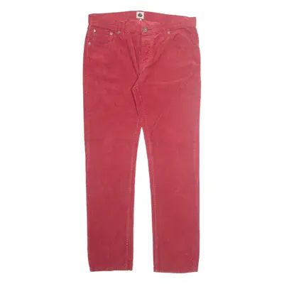 Womens Corduroy Trousers Red Regular Bootcut W34 L31